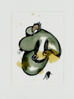 Acryl, Farbstift, Fett, Papier, 21 x 29.5 cm 