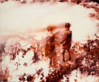 2001, Aquarell auf Leinwand, 56 x 45 cm 