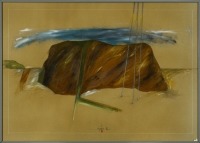 1986, Bleistift und Acryl auf Packpapier, 69 x 49 cm 