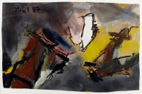 1987, Öl auf Papier, 60 x 95 cm  
