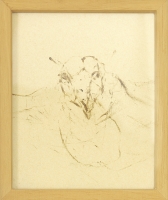 1994, Pfeifenteer auf Papier, 11 x 14 cm
