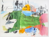 1998, Collage, Gouache, Tusche, Papier, 29 x 39 cm 