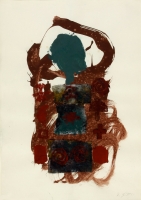 1990, Collage, Öl, Papier, 73 x 51 cm 
