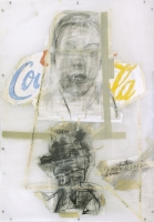 Papier, Kohle, Acryl zwischen Plexiglas, 115 x 166 cm 